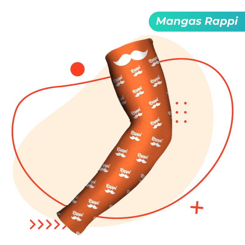 Set de mangas color naranja perfectos para realizar actividades al aire libre como tu ruta de domicilios.